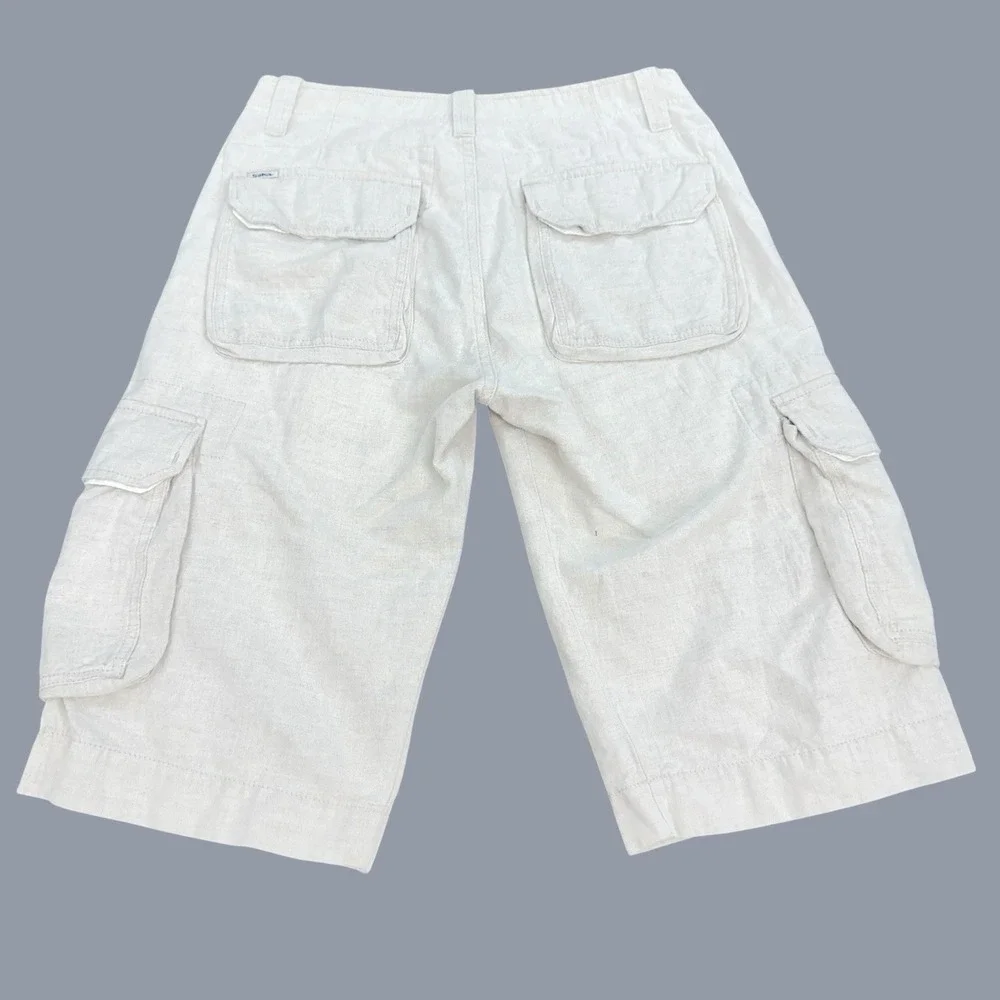 Salsa Cargo Shorts Linen Blend Beige Men's‎ 30 Resort Wear Beach Country Club